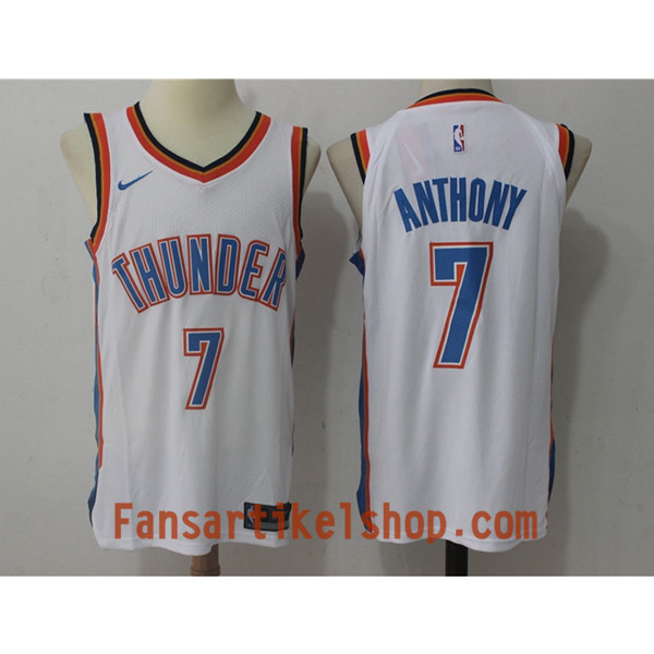 NBA Oklahoma City Thunder Trikot Carmelo Anthony 7 Nike 2017-18 Weiß Swingman - Herren NBA Oklahoma City Thunder Trikot Carmelo Anthony 7 Nike 2017-18 Weiß Swingman - Herren